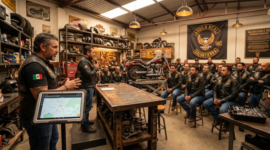 liderazgo en comunidad biker dentro de un motoclub fuerte